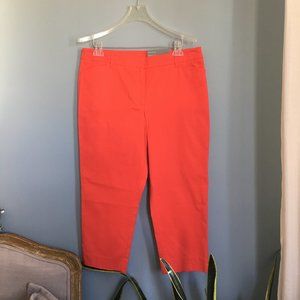NWT Talbots "Perfect Crop" Redish Pink Pants